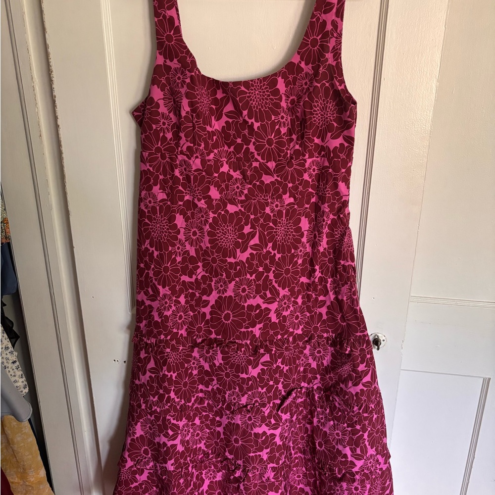 Floral Pink Midi Dress
